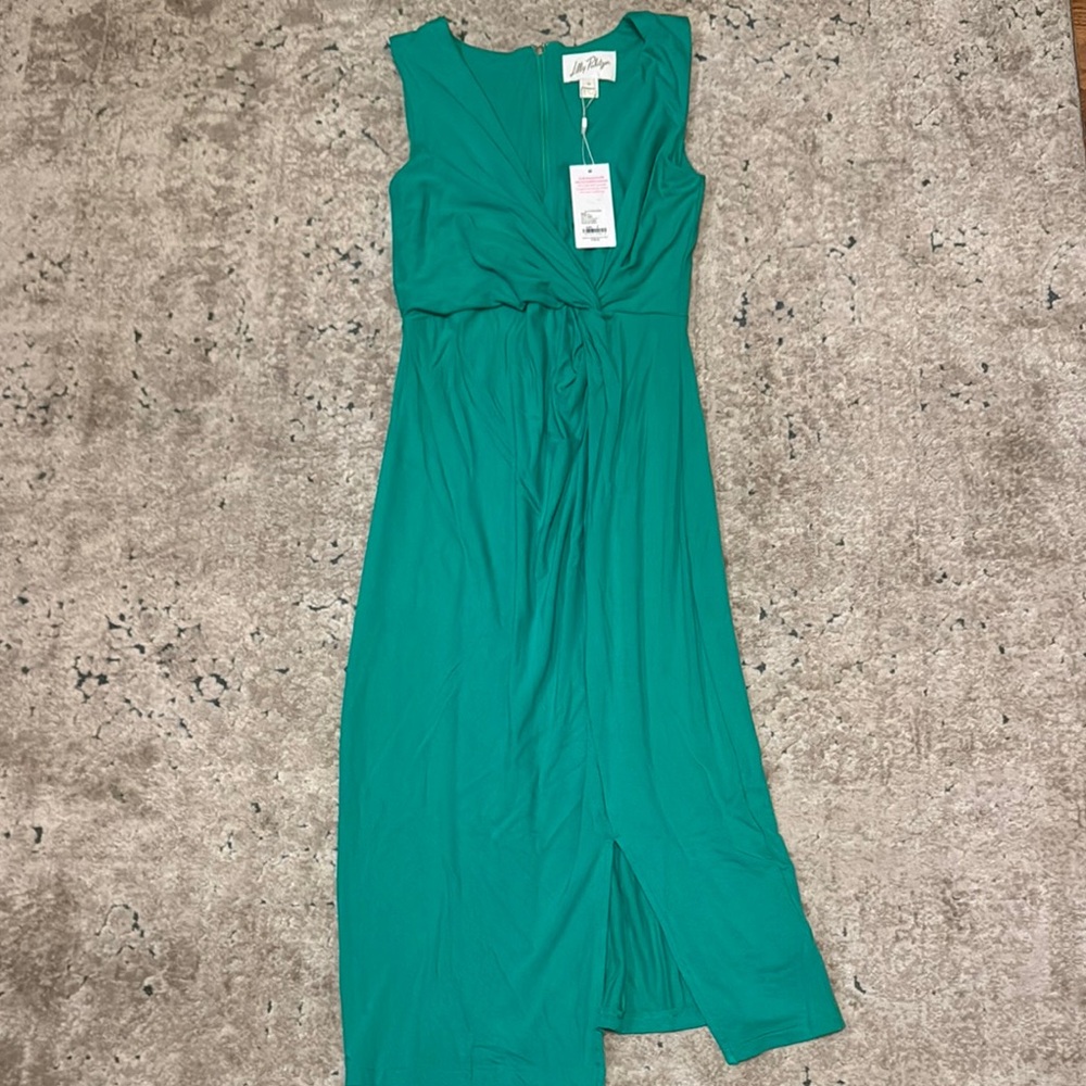 Lilly Pulitzer Green Sleeveless Midi Dress